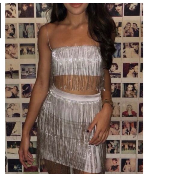 Meshki Sofia Beaded Fringe Skirt & top - Picture 3 of 8